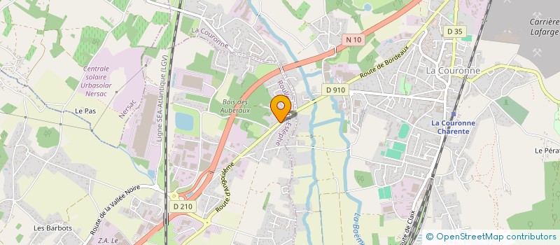 localisation de l'entreprise LA VILLA DES ROSES  NERSAC