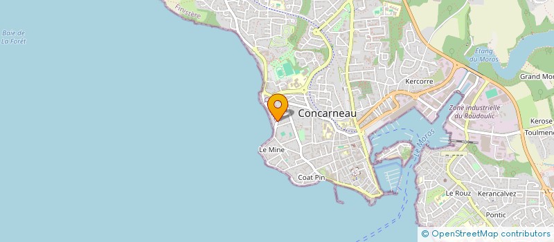 localisation de l'entreprise LA VILLA DES SABLES à CONCARNEAU