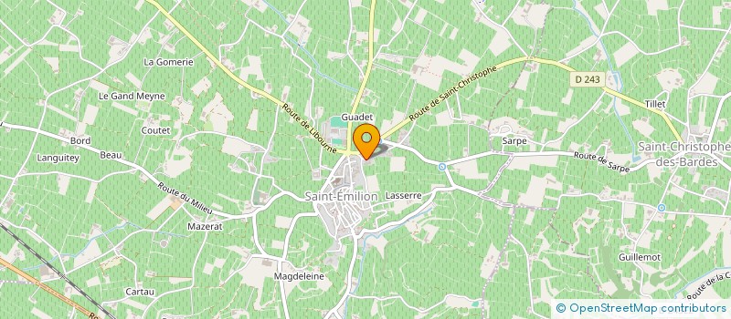 localisation de l'entreprise LA VILLA DES VIGNES  SAINT-EMILION