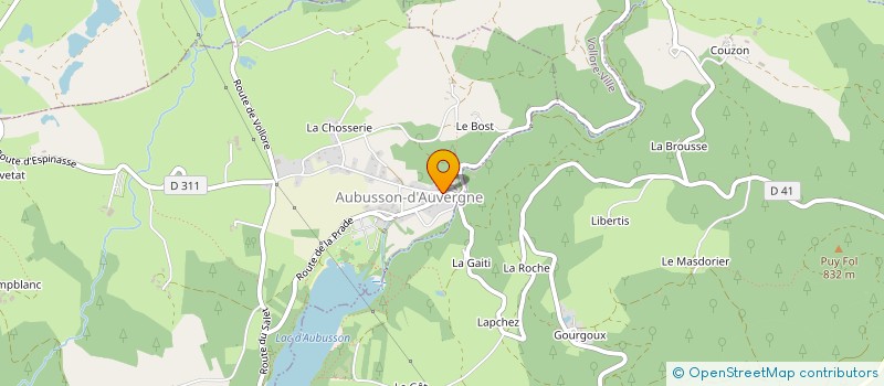 localisation de l'entreprise LA VILLA DINETTE  AUBUSSON-D'AUVERGNE