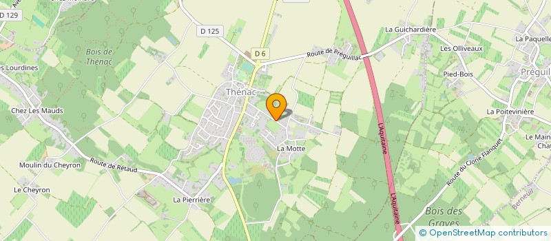 localisation de l'entreprise LA VILLA DOREE  THENAC