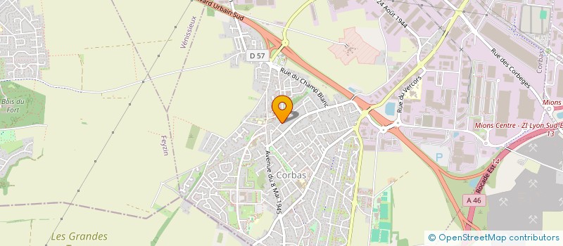 localisation de l'entreprise LA VILLA DU CHOCOLAT à CORBAS