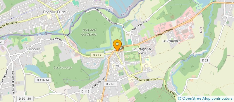 localisation de l'entreprise LA VILLA DU LAGON à ANET