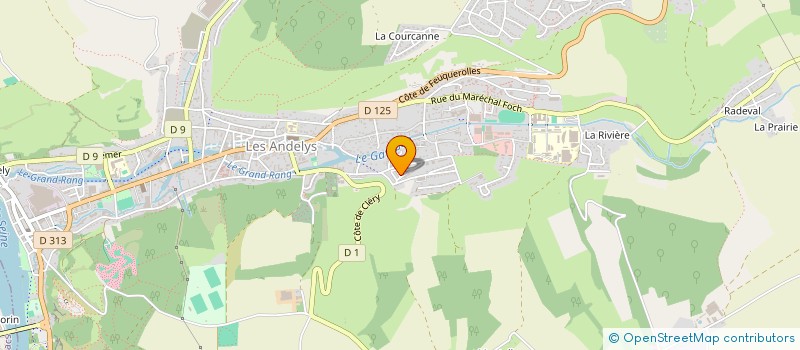 localisation de l'entreprise LA VILLA DU PAON à LES ANDELYS