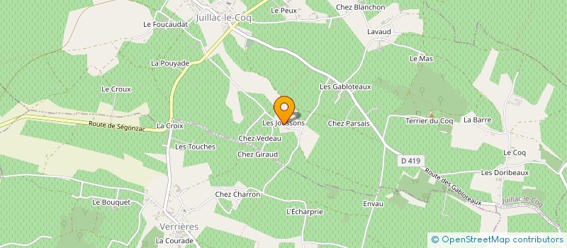 localisation de l'entreprise LA VILLA DU SOLEIL à JUILLAC-LE-COQ