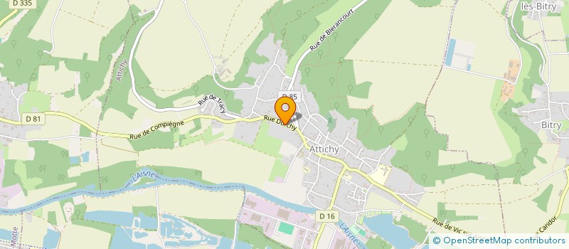 localisation de l'entreprise LA VILLA ISNARGE  ATTICHY