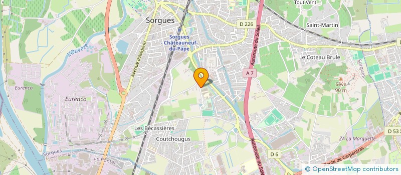 localisation de l'entreprise LA VILLA PELAGIE  SORGUES