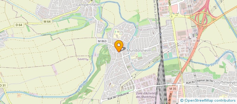 localisation de l'entreprise LA VILLA VAPE STRASBOURG à MUNDOLSHEIM