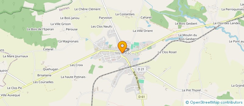 localisation de l'entreprise LA VILLAGERE à MEDREAC