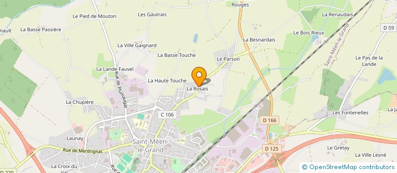 localisation de l'entreprise LA VILLE ES LUCAS  SAINT-MEEN-LE-GRAND