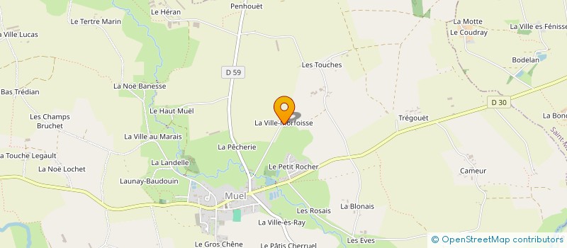 localisation de l'entreprise LA VILLE MORFOISSE  MUEL