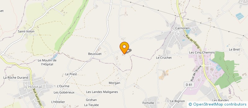 localisation de l'entreprise LA VILLE RABELLE  YFFINIAC