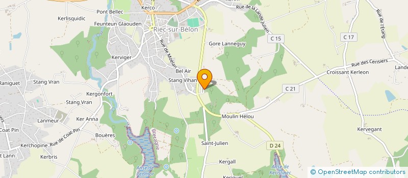 localisation de l'entreprise LA VILLENEUVE  RIEC-SUR-BELON