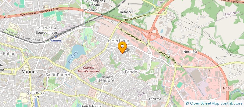 localisation de l'entreprise LA VILLENEUVE à VANNES