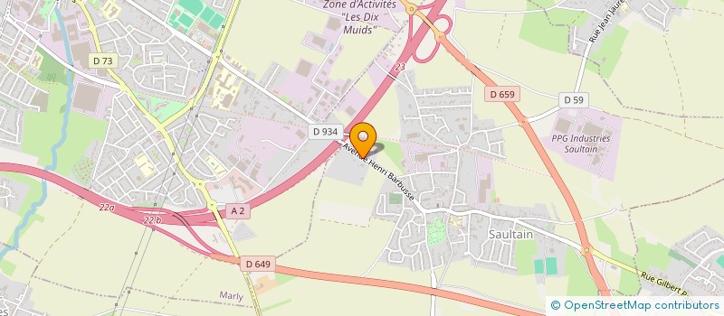 localisation de l'entreprise LA VILLETTE  SAULTAIN