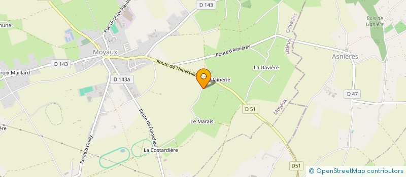 localisation de l'entreprise LA VILLETTE  MOYAUX