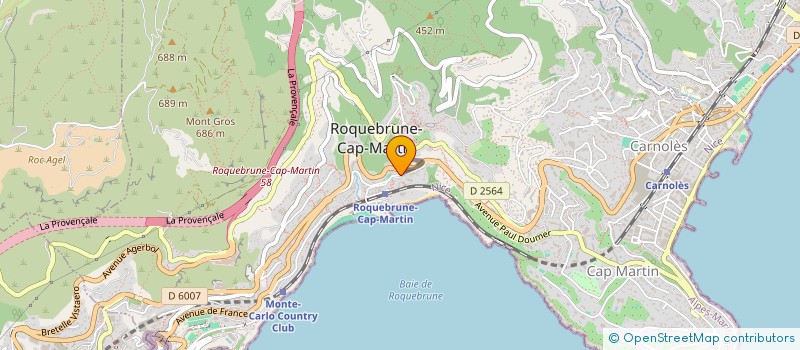 localisation de l'entreprise LA VILLEVEUVE à ROQUEBRUNE-CAP-MARTIN
