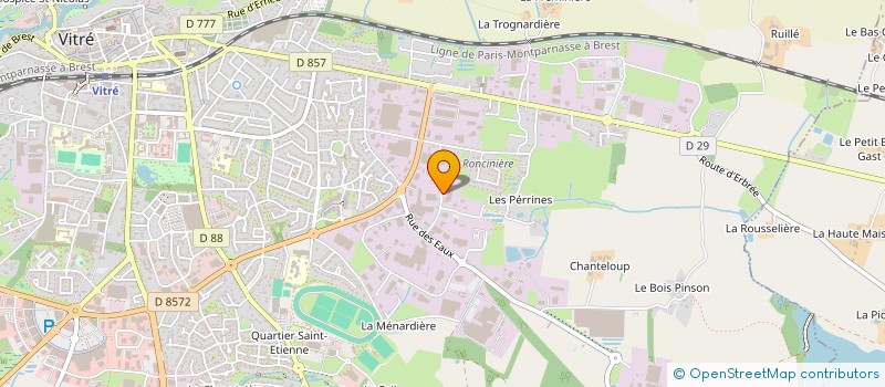 localisation de l'entreprise LA VILLOUX  VITRE