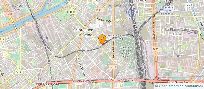 localisation de l'entreprise LA VINGT-CINQUIEME HEURE à SAINT-OUEN-SUR-SEINE