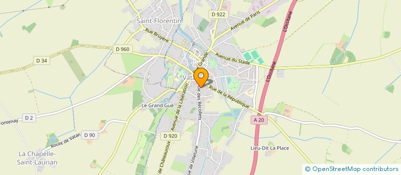 localisation de l'entreprise LA VIOLETTE à VATAN