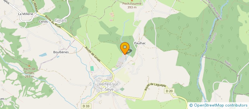 localisation de l'entreprise LA VIRADA  VERFEIL