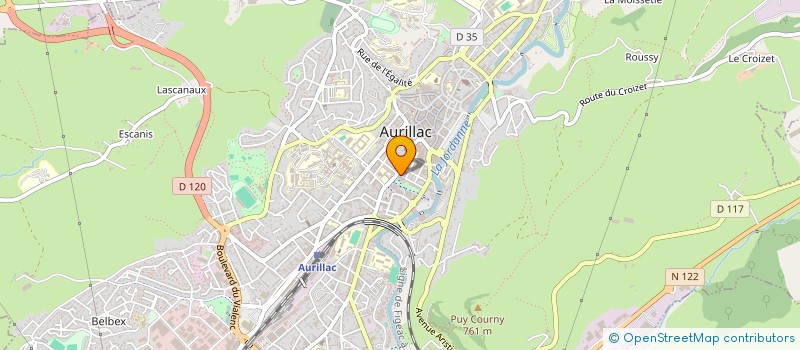 localisation de l'entreprise LA VIREE GOURMANDE à AURILLAC
