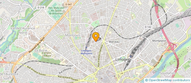 localisation de l'entreprise LA VIREVOLTEE à LIMOGES