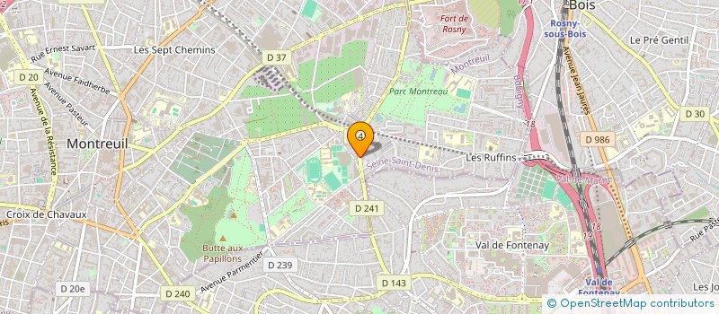 localisation de l'entreprise LA VISOCA à MONTREUIL