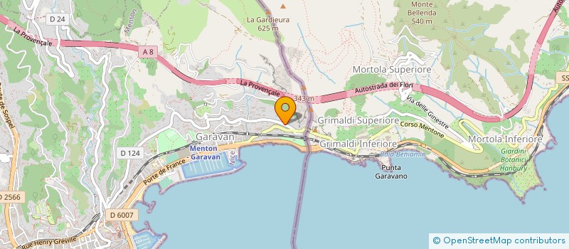 localisation de l'entreprise LA VISTA à MENTON