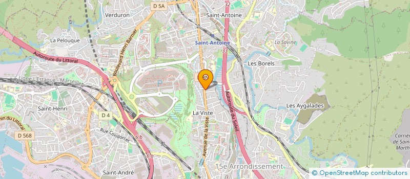 localisation de l'entreprise LA VISTE PNEUS à MARSEILLE