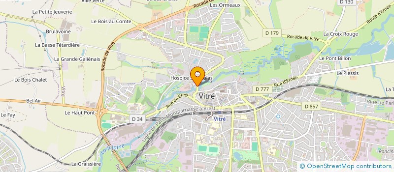 localisation de l'entreprise LA VITREENNE BASE-BALL LES KORRIGANS  VITRE