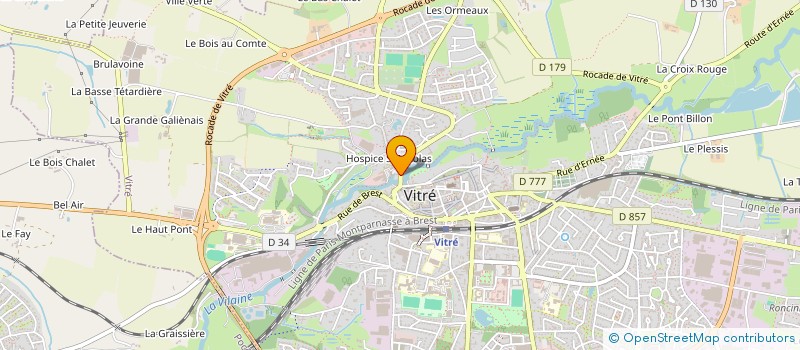 localisation de l'entreprise LA VITRENNE FOOTBALL CLUB  VITRE