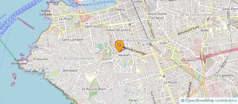 localisation de l'entreprise LA VITRINE à MARSEILLE