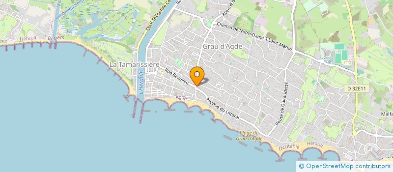 localisation de l'entreprise LA VITRINE DES PARTICULIERS  AGDE