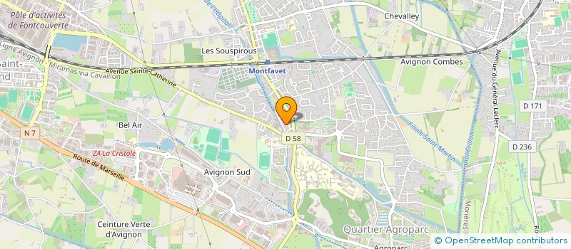 localisation de l'entreprise LA VITRINE IMMOBILIERE DES PARTICULIERS  AVIGNON