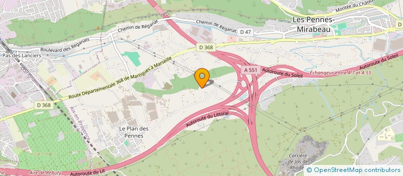 localisation de l'entreprise LA VITROLLAISE DE TRANSPORTS à LES PENNES MIRABEAU