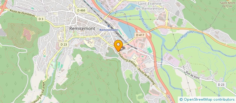 localisation de l'entreprise LA VOGE RAMONAGE à REMIREMONT
