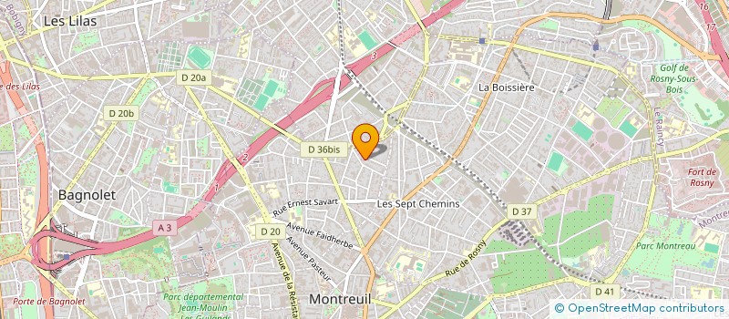 localisation de l'entreprise LA VOIE DE LA TERRE à MONTREUIL