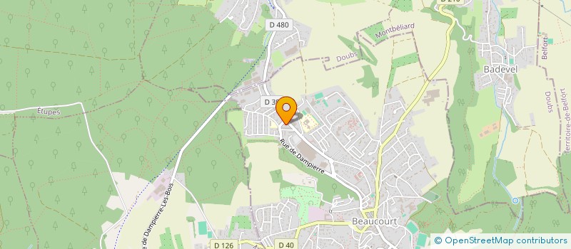 localisation de l'entreprise LA VOIE DES CHIENS à BEAUCOURT