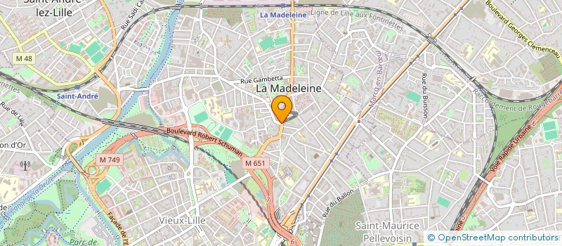 localisation de l'entreprise LA VOIE DES MOTS CROISES  LA MADELEINE