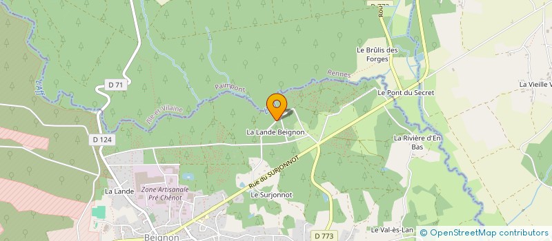 localisation de l'entreprise LA VOIE DES SONGES  BEIGNON