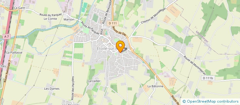 localisation de l'entreprise LA VOIE LACTEE  ETOILE-SUR-RHONE