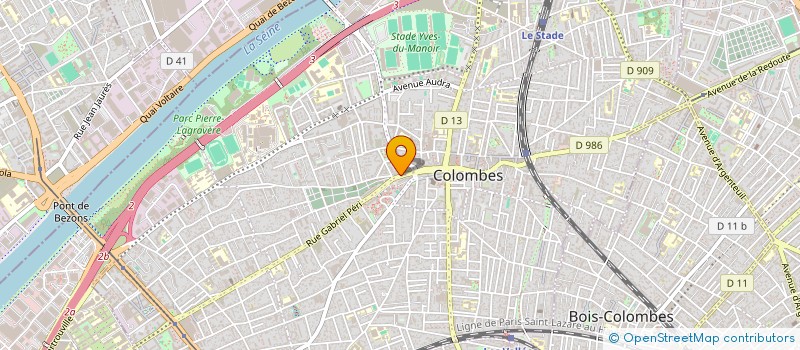 localisation de l'entreprise LA VOIE VERTE à COLOMBES