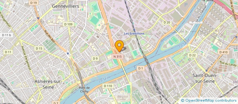 localisation de l'entreprise LA VOIE VERTE EXTENSION  ASNIERES-SUR-SEINE