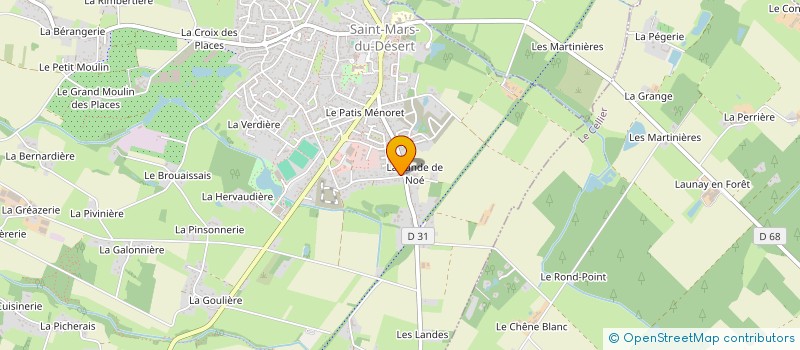 localisation de l'entreprise LA VOIE VERTE PAYSAGE  SAINT-MARS-DU-DESERT