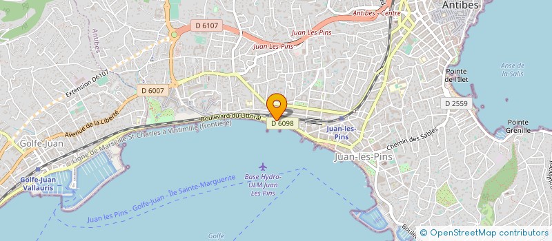 localisation de l'entreprise LA VOILE BLANCHE à ANTIBES