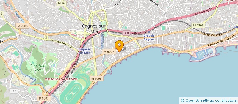 localisation de l'entreprise LA VOILE BLANCHE  CAGNES-SUR-MER