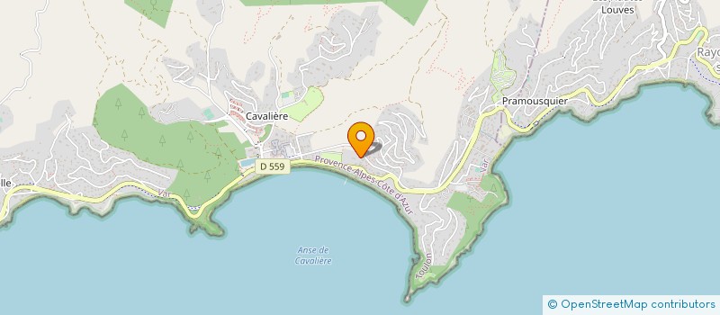 localisation de l'entreprise LA VOILE DE CAVALIERE à LE LAVANDOU