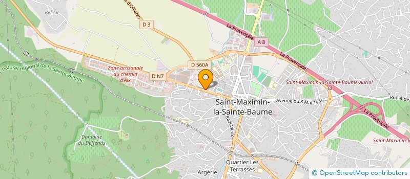 localisation de l'entreprise LA VOILE NOIRE TATTOO à SAINT-MAXIMIN-LA-SAINTE-BAUME