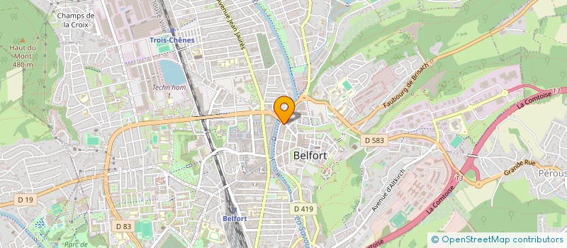 localisation de l'entreprise LA VOILE SUCREE à BELFORT
